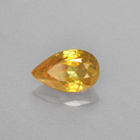Sphalérite jaune naturelle en forme de poire, 1,18 ct, VS