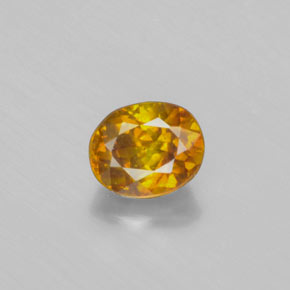Sphalérite jaune naturelle coupe ovale, 0,87 ct, VS