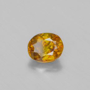 Sphalérite jaune naturelle coupe ovale, 0,87 ct, VS