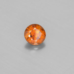 Sphalérite Orange naturelle Coupe roude, 0.40 ct, VS