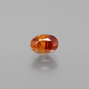Sphalérite Orange rougeâtre naturelle Coupe ovale, 0.80 ct, VS