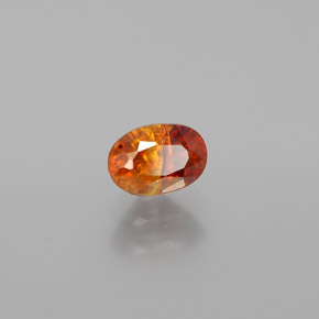 Sphalérite Orange rougeâtre naturelle Coupe ovale, 0.80 ct, VS