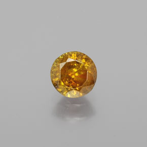Sphalérite jaune naturelle coupe roude, 0,69 ct, VS