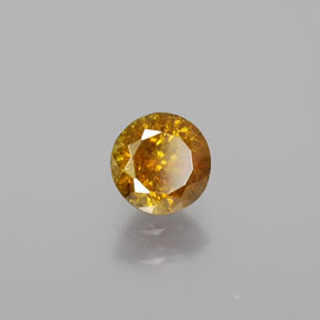 Sphalérite jaune naturelle coupe roude, 0,69 ct, VS