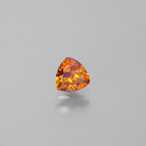 Sphalérite orange naturelle trillion, 0,49 ct, VS