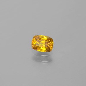 Sphalérite jaune naturelle coupe coussin, 0,52 ct, VS
