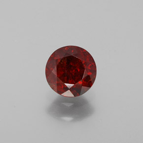 Sphalérite orange naturelle coupe roude, 0,84 ct, VS-SI