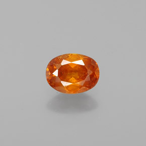 Sphalérite orange naturelle coupe ovale, 0,73 ct, VS