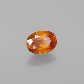 Sphalérite orange naturelle coupe ovale, 0,73 ct, VS