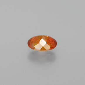 Sphalérite orange naturelle coupe ovale, 0,73 ct, VS
