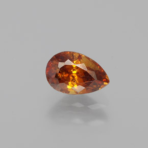 Sphalérite Jaune doré naturelle En forme de poire, 0.90 ct, VS-SI