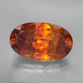 Sphalérite Orange rougeâtre naturelle Coupe ovale, 14.55 ct, SI