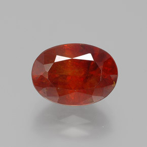 Sphalérite Orange rougeâtre naturelle Coupe ovale, 3.91 ct, SI