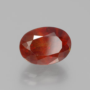 Sphalérite Orange rougeâtre naturelle Coupe ovale, 3.91 ct, SI