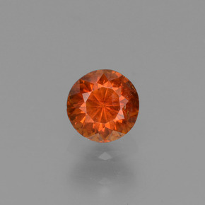 Sphalérite Rouge orange naturelle Coupe roude, 0.42 ct, VS