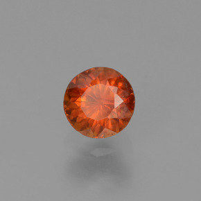 Sphalérite Rouge orange naturelle Coupe roude, 0.42 ct, VS