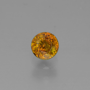 Sphalérite or naturelle coupe roude, 0,40 ct, VS-SI