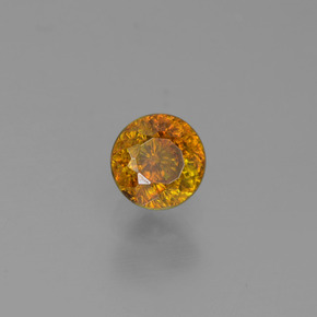 Sphalérite or naturelle coupe roude, 0,40 ct, VS-SI