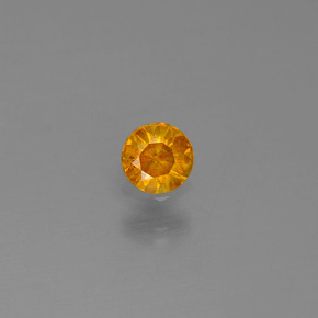 Sphalérite Jaune doré naturelle Coupe roude, 0.13 ct, VS