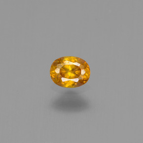Sphalérite Jaune doré naturelle Coupe ovale, 0.20 ct, VS