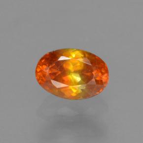 Sphalérite orange naturelle coupe ovale, 0,37 ct, VS-SI