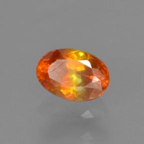 Sphalérite orange naturelle coupe ovale, 0,37 ct, VS-SI