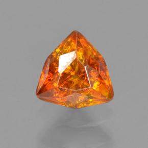 Sphalérite orange naturelle trillion, 0,50 ct, VS-SI
