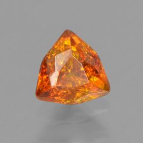 Sphalérite orange naturelle trillion, 0,50 ct, VS-SI