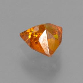 Sphalérite orange naturelle trillion, 0,50 ct, VS-SI