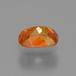 Sphalérite orange jaunâtre naturelle coupe coussin, 0,35 ct, VS-SI