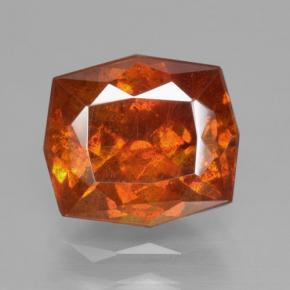 Sphalérite Orange naturelle Taille émeraude, 3.41 ct, VS-SI