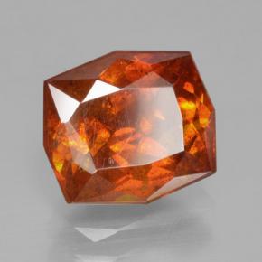 Sphalérite Orange naturelle Taille émeraude, 3.41 ct, VS-SI