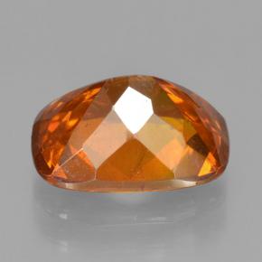 Sphalérite orange naturelle coupe coussin, 4,09 ct, VS-SI