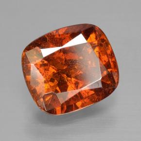 Sphalérite orange naturelle coupe coussin, 2,98 ct, VS-SI