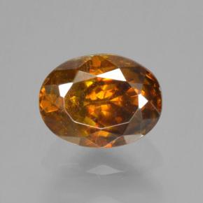 Sphalérite marron naturelle coupe ovale, 0,67 ct, VS-SI