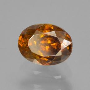 Sphalérite marron naturelle coupe ovale, 0,67 ct, VS-SI