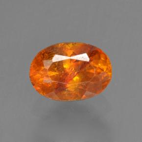 Sphalérite orange naturelle coupe ovale, 0,54 ct, VS-SI