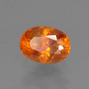 Sphalérite orange naturelle coupe ovale, 0,54 ct, VS-SI