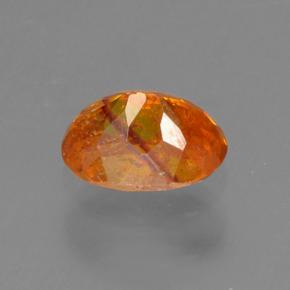 Sphalérite orange naturelle coupe ovale, 0,54 ct, VS-SI