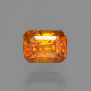 Sphalérite Jaune orange naturelle Taille émeraude, 0.41 ct, VS-SI