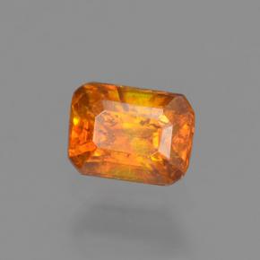 Sphalérite Jaune orange naturelle Taille émeraude, 0.41 ct, VS-SI