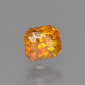 Sphalérite jaune naturelle taille émeraude, 0,35 ct, VS-SI