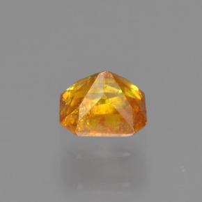 Sphalérite jaune naturelle taille émeraude, 0,35 ct, VS-SI