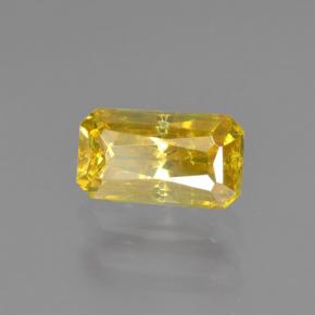 Sphalérite Jaune naturelle Taille émeraude, 0.67 ct, VS
