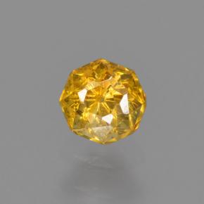Sphalérite Jaune doré naturelle Taille émeraude, 0.37 ct, VS-SI