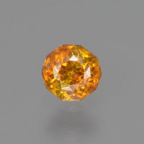 Sphalérite orange naturelle coupe roude, 0,25 ct, VS-SI