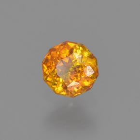 Sphalérite orange naturelle coupe roude, 0,25 ct, VS-SI