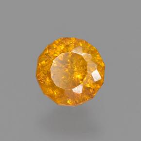 Sphalérite Jaune orange naturelle Coupe roude, 0.40 ct, VS-SI