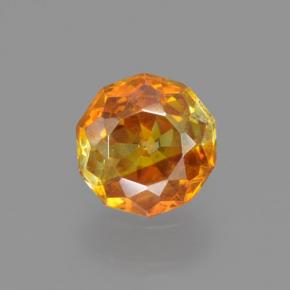 Sphalérite orange naturelle coupe roude, 0,41 ct, VS-SI