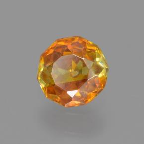 Sphalérite orange naturelle coupe roude, 0,41 ct, VS-SI